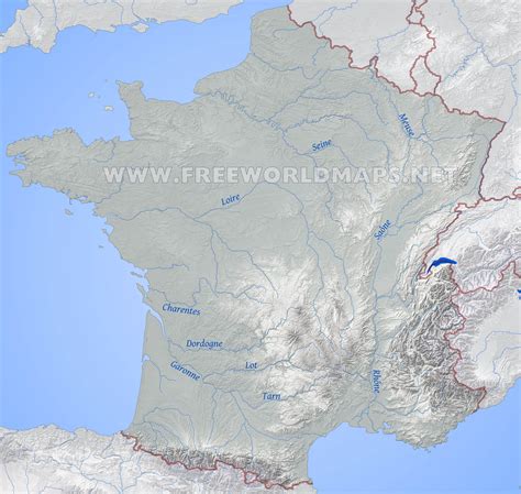 France Physical Map