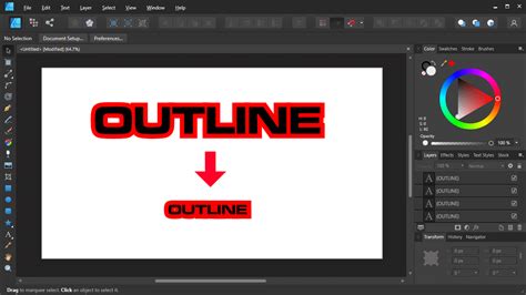 Image result for Affinity Designer Outline Text