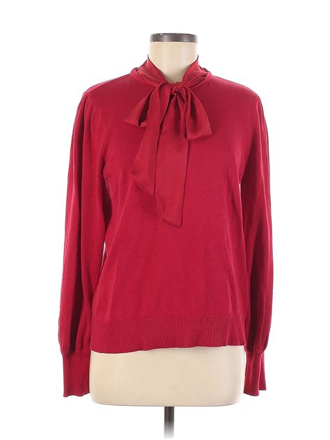 CeCe Solid Red Pullover Sweater Size M - 77% off | thredUP