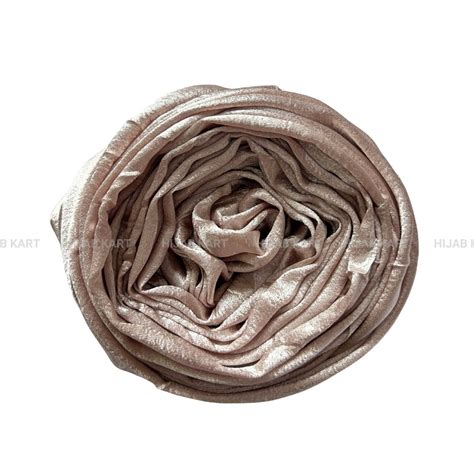 Pale Pink- Luxe Shimmer Crushed Satin Hijab – Hijab Kart