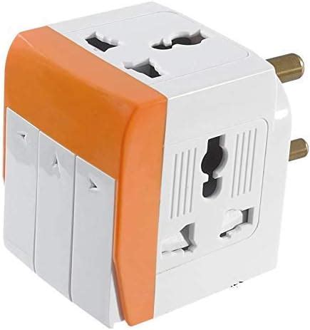 Gadget Wagon 3 Way Socket Universal 5 Amps Input Plug with Individual ...