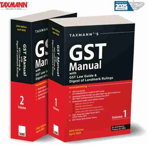 Taxmann's GST Manual with GST Law Guide & Digest of Landmark Rulings ...