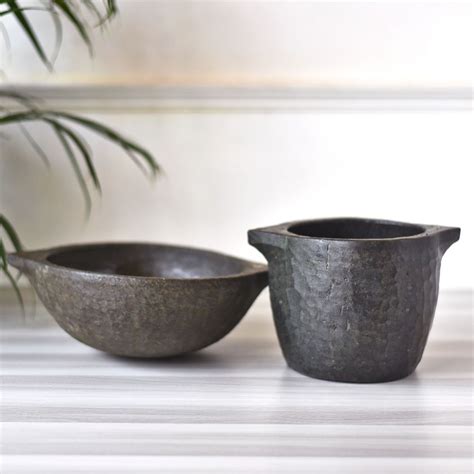 Seasoned Soapstone Cook Pot & Seasoned Soapstone Kadai Combo | Buy now ...
