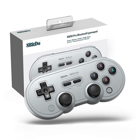 8Bitdo SF30 Pro Wireless Bluetooth Controller with Joysticks Rumble ...