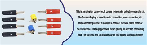 Electronic Spices Male and Female 4mm Banana Plug Male and Female ...