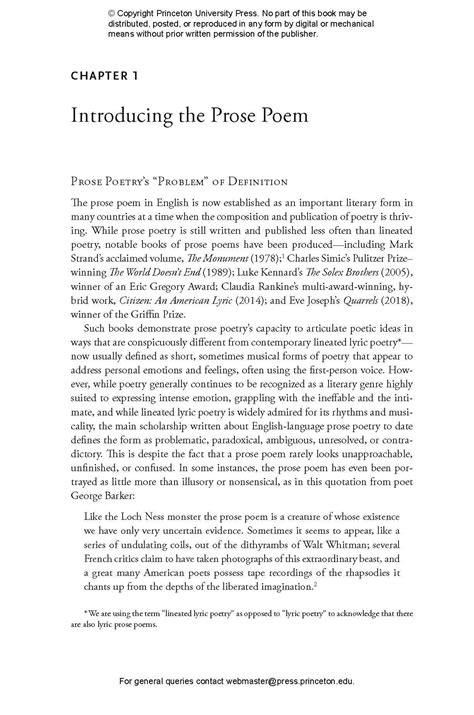 Prose Poetry | Princeton University Press