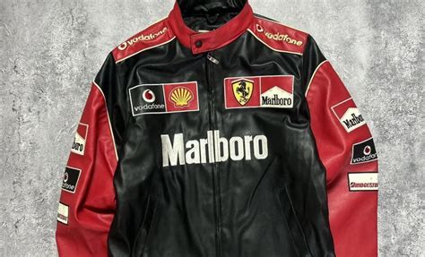 Ferrari Marlboro Racing Leather Jacket | Coffxn