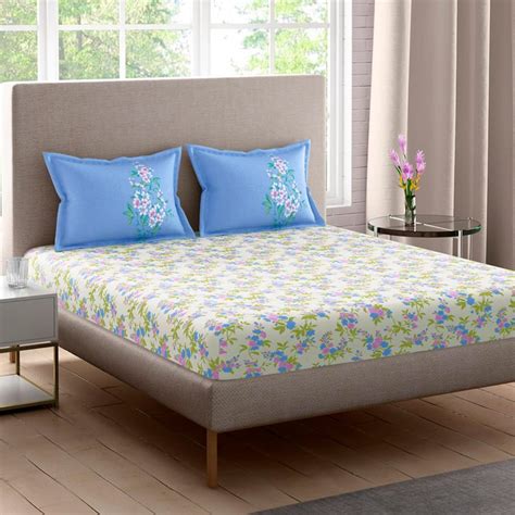 Buy PORTICO Charlotte Cotton 210TC Floral Print 3Pcs Super King ...