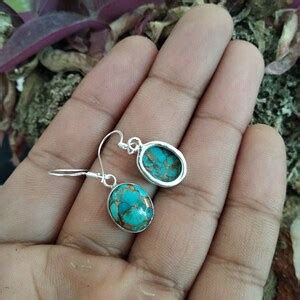 Buy Blue Copper Turquoise Earring 925 Silver Earring December ...