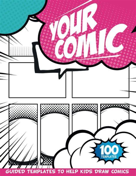 Buy Cartoon Comics Strip Layouts: Large Drawing Paper Pad For Kids To ...