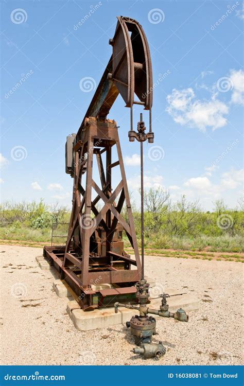 Oil pump jack stock image. Image of metal, midland, rusted - 16038081