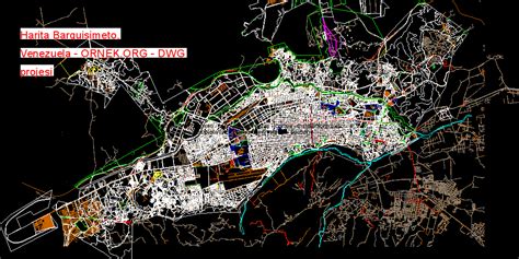 Harita Barquisimeto, Venezuela dwg projesi - Autocad Projeler