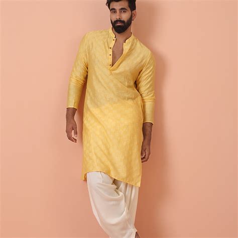Men Yellow Zari work Kurta Patiala Set – Kisah