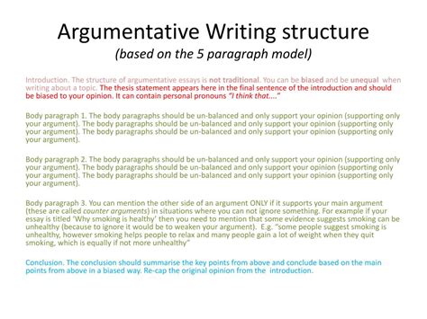Argumentative Writing Structure 的图像结果