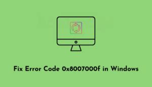 How to Fix Error Code 0X8007007f 的图像结果