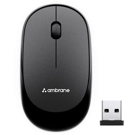 Ambrane SliQ Wireless Optical Mouse with 2.4GHz, USB Nano Dongle, 3 ...