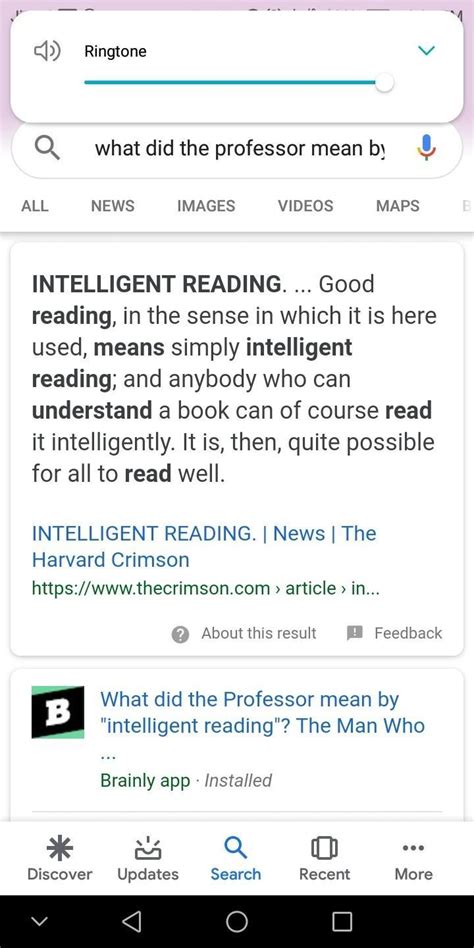 What did the Professor mean by “intelligent reading” ? - Brainly.in