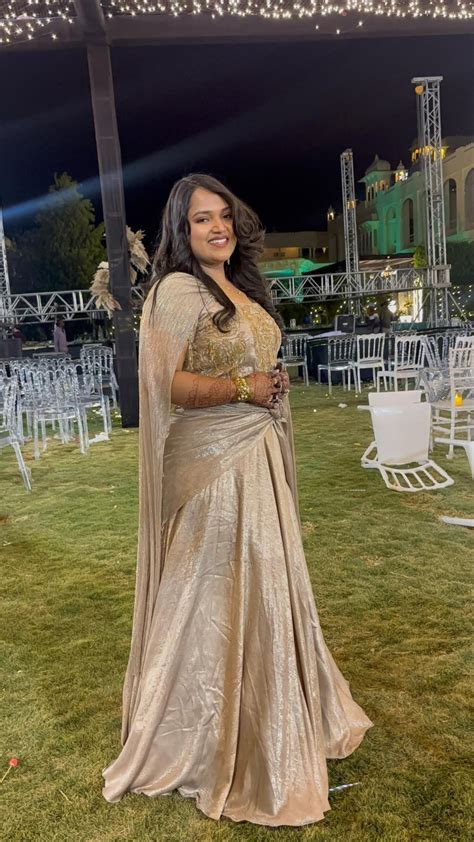 Champagne Gold Crop Top Lehenga with Draped Dupatta – Kirti Agarwal