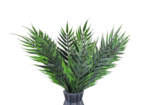 Litleo Palm Leaf Artificial Leaf for Any Vase Pot, Green. (Vase Not ...