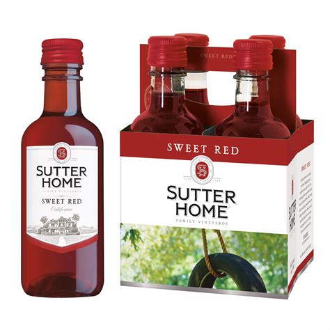 Sutter Home Sweet Red Wine, 4 Pack, 187 ml Bottles - Walmart.com