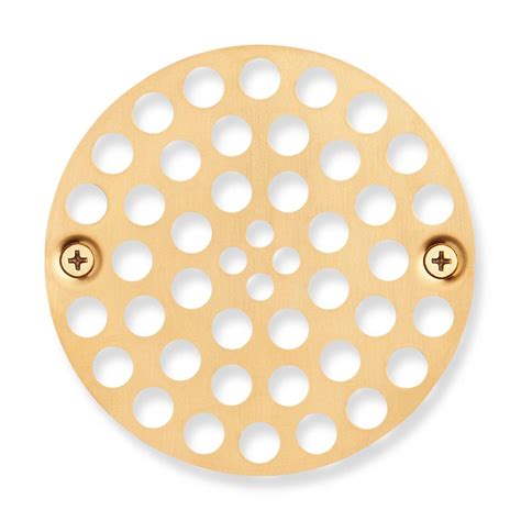FundamentALL 4" Round Screw-In Shower Drain Cover - Brushed Gold ...