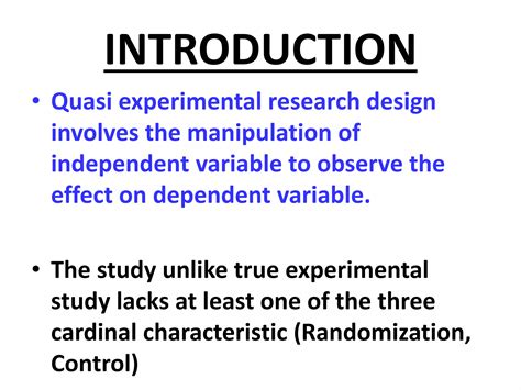QUASI EXPERIMENTAL DESIGN | PPTX