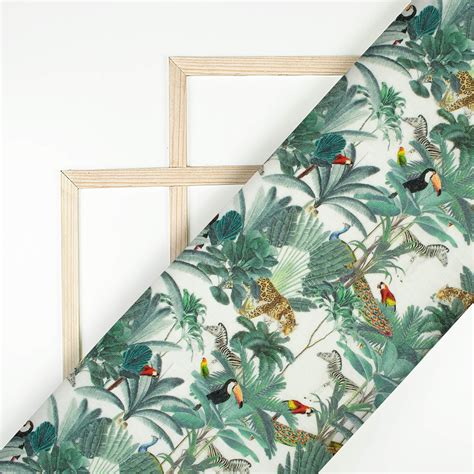 Animal Kingdom Digital Print Premium Swiss Linen Fabric – Fabcurate