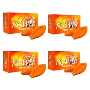 Buy power soaps Nature Power Papaya Aura Soap (4 Pieces X 125 g) Online ...