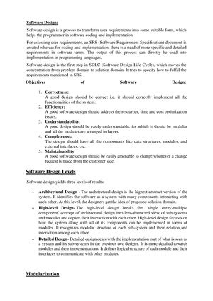 Software Engineering Unit -5 - Studocu