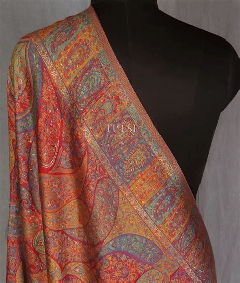 Buy Multicolour Kashmir Kani Silk Dupatta T581226