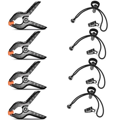 VTS 8 Clips Include 4 Heavy Duty Spring Clips, 4 Backdrop Background ...
