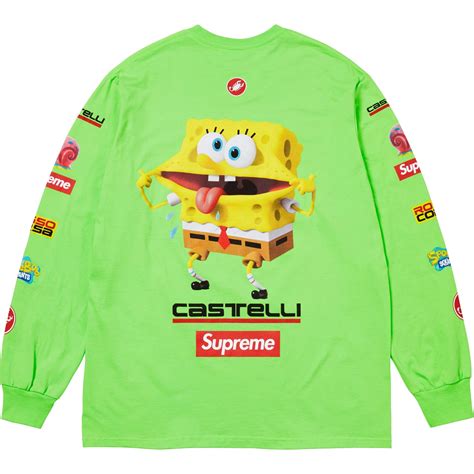 Supreme x SpongeBob SquarePants Castelli Racing L/S Tee "Lime ...