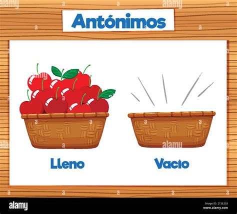 Cartoon illustration of Spanish antonyms for high and low Stock Vector ...