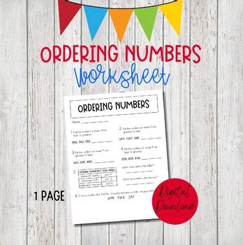 Image result for Ordering Numbers Practice Questions