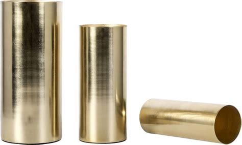 MyGift Tall Modern Brass Tone Metal Cylinder India | Ubuy