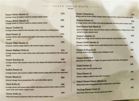 Menu at Panache Restaurant, Ahmedabad