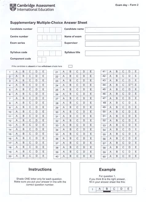 MCQ sheet paper for MCQ CIE exams. : r/alevel