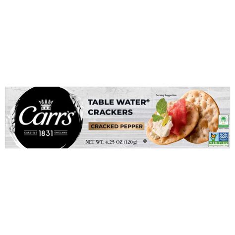 Carr's Table Water Crackers Cracked Pepper - Shop Crackers ...