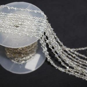 Buy Rosary Chain Crystal Quartz Hydro Faceted Rondelle Rosary Beads ...