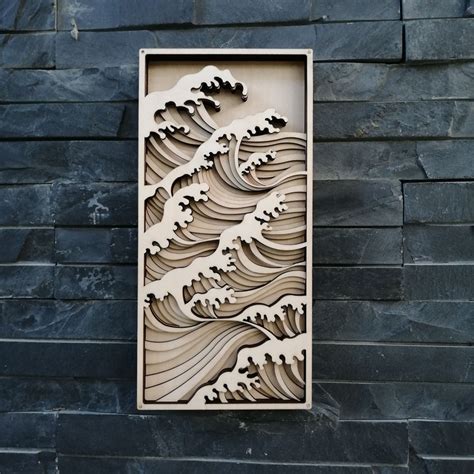 Buy Digital Files-wave-cricut SVG-CNC Laser Cut Multilayer 3D Online in ...