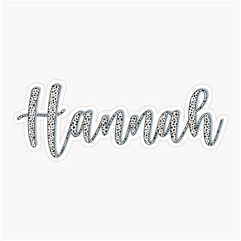 Hannah Name Dalmatian Sticker