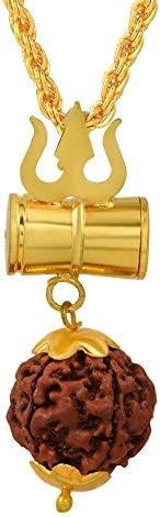 Buy MAHAKAAL JEWELS® Shiv Trishul Damru Locket with Panchmukhi ...