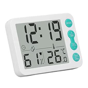 Thermometer, Time Setting Alarm Clock Strong Magnet Digital Thermo ...
