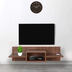 Lignum Pro Walnut Wooden TV Cabinet Unit with Set Top Box Shelf Stand ...
