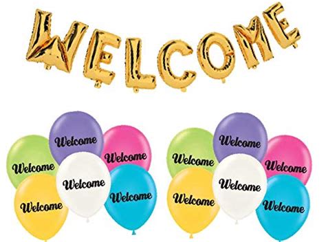 HK balloons Welcome Party Decorations Gold Foil Rubber Balloons With ...