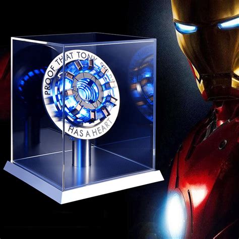 Buy 1:1 Iron Man Arc Reactor MK2, Tony-Stark LED Light Vibration ...