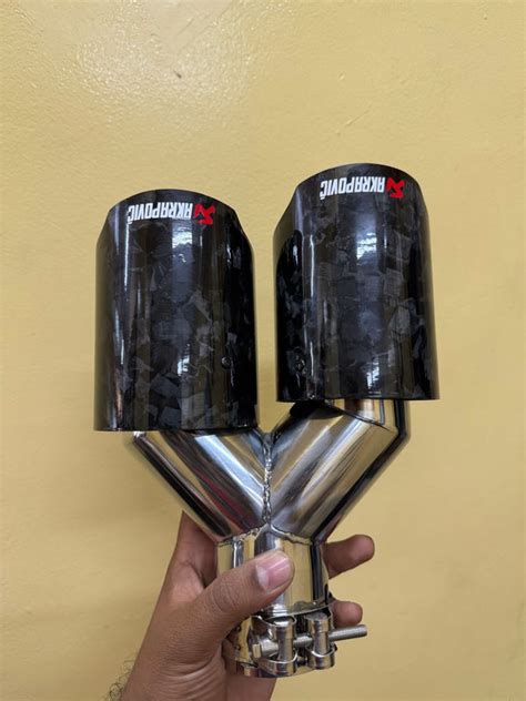 Akrapovic Exhaust Tip | Black Forged Carbon Dual Tip – LUXE AUTOMOTIVE