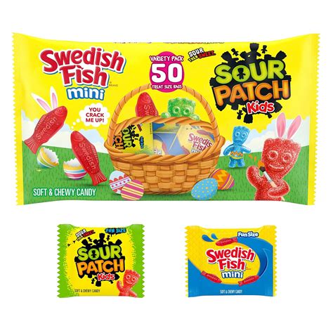 Sour Patch Kids Soft & Chewy Easter Candy Pack - 50 Snack Packs of ...