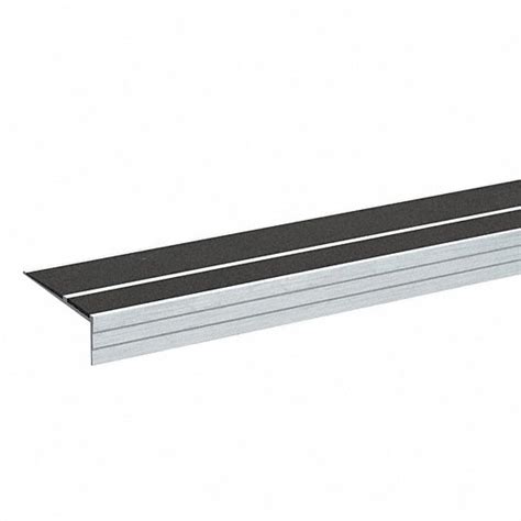 Double-Strip Grit, Aluminum, Stair Nosing - 60HT44|333FT3-6 - Grainger