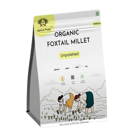 Native Pods Foxtail Millet Unpolished 500gm- Kangni,Thinai,Navane ...